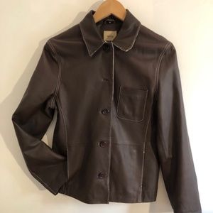 Prune Leather Jacket